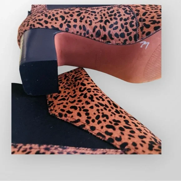 Cole Haan Etta Leopard Print Calf Hair Ankle Booties 7 - Picture 8 of 11